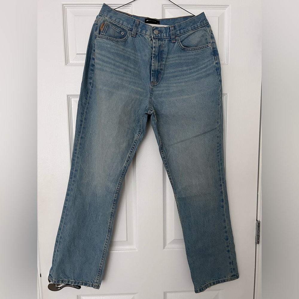 ASOS DESIGN Hourglass 90s straight leg jeans in blue